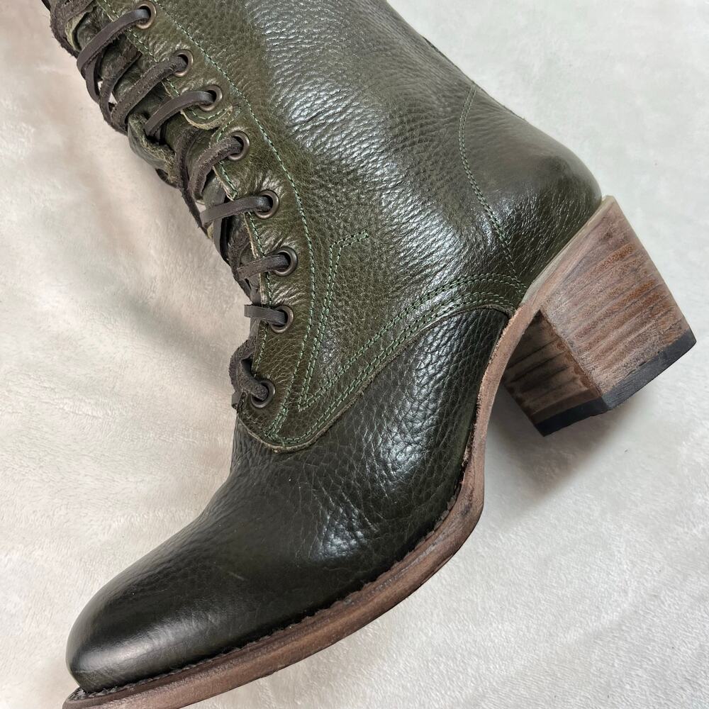 Freebird by Steven Grany Lace Up Boots in Olive - Picture 10 of 17
